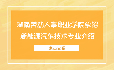 湖南劳动人事职业学院单招